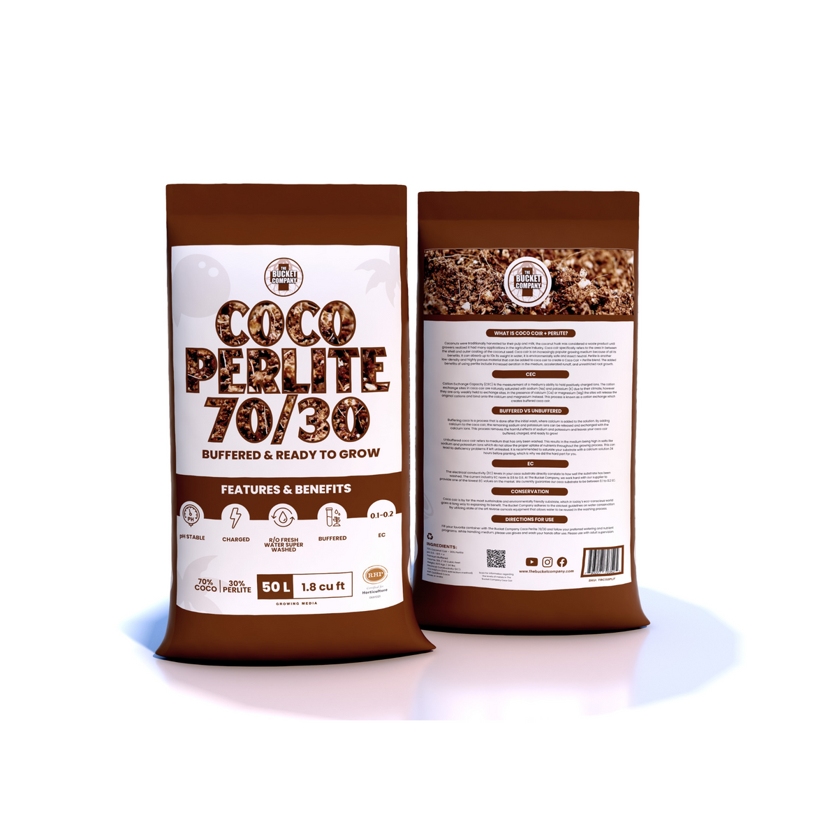 70/30 Coco Coir Perlite Mix Loosefill 50L Bag | The Bucket Company 70/30 Coco Coir Perlite Mix Loosefill 50L Bag | The Bucket Company