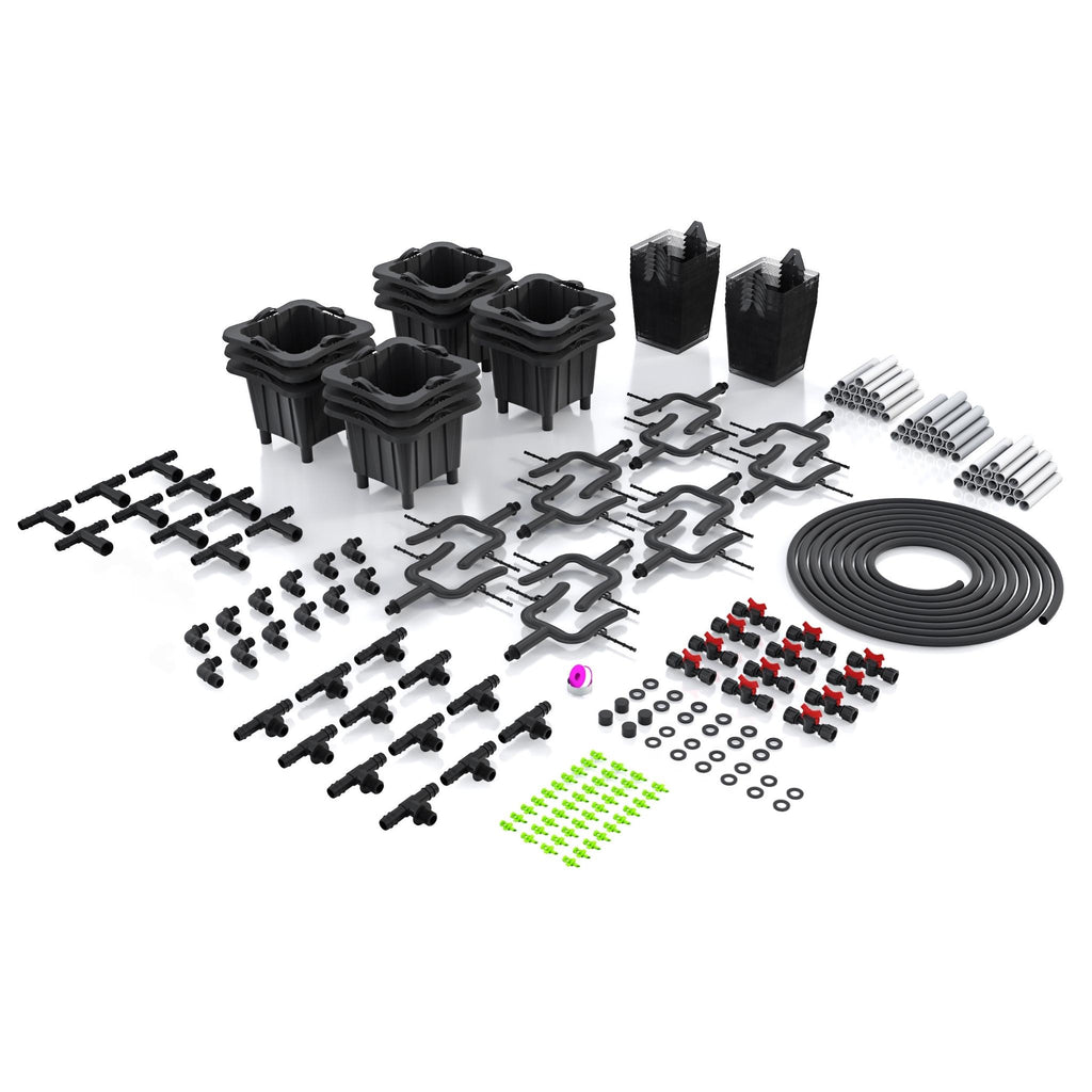 1 Gallon Black Manifold Kit with Barb Fittings