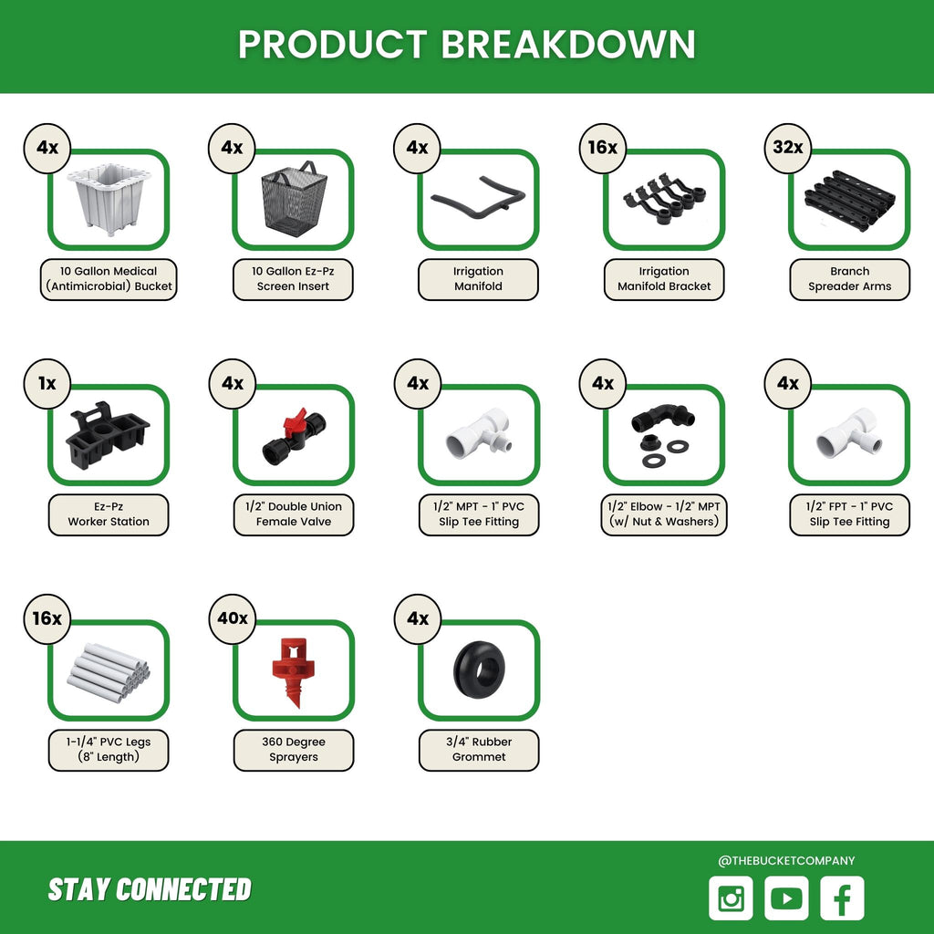 10 Gallon Hydroponic Bucket Growing System