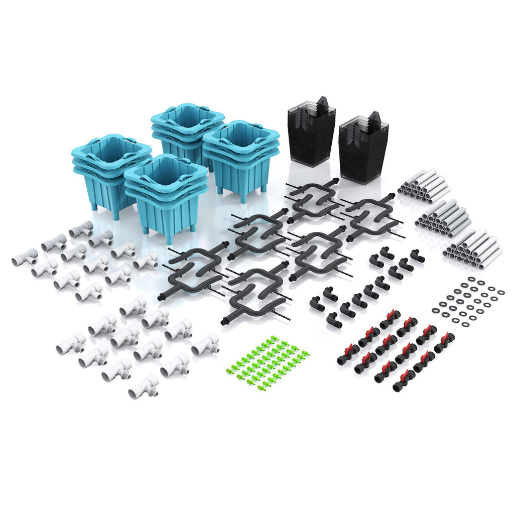 1 Gallon Baby Blue Manifold Kit with Barb Fittings
