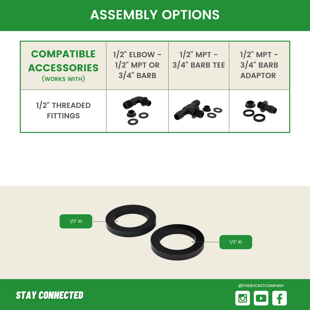 Half Inch Silicone Washer for PVC and Barb Fittings