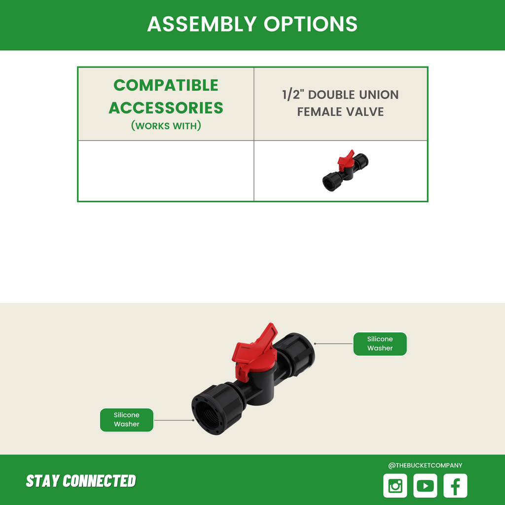  Silicone Washers for Double Union Female Valve