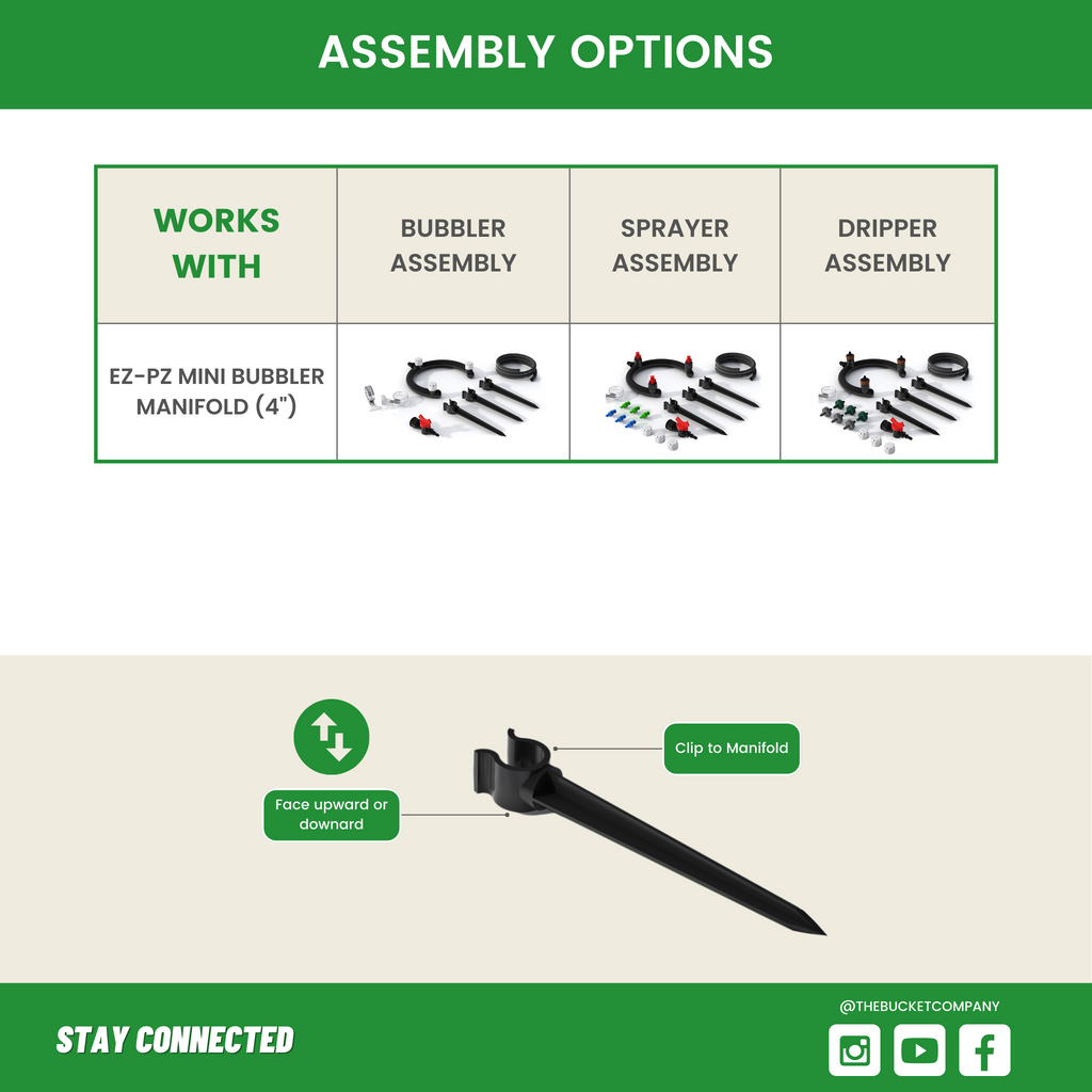 Ez-Pz MINI Bubbler Manifold Stakes Features and Benefits