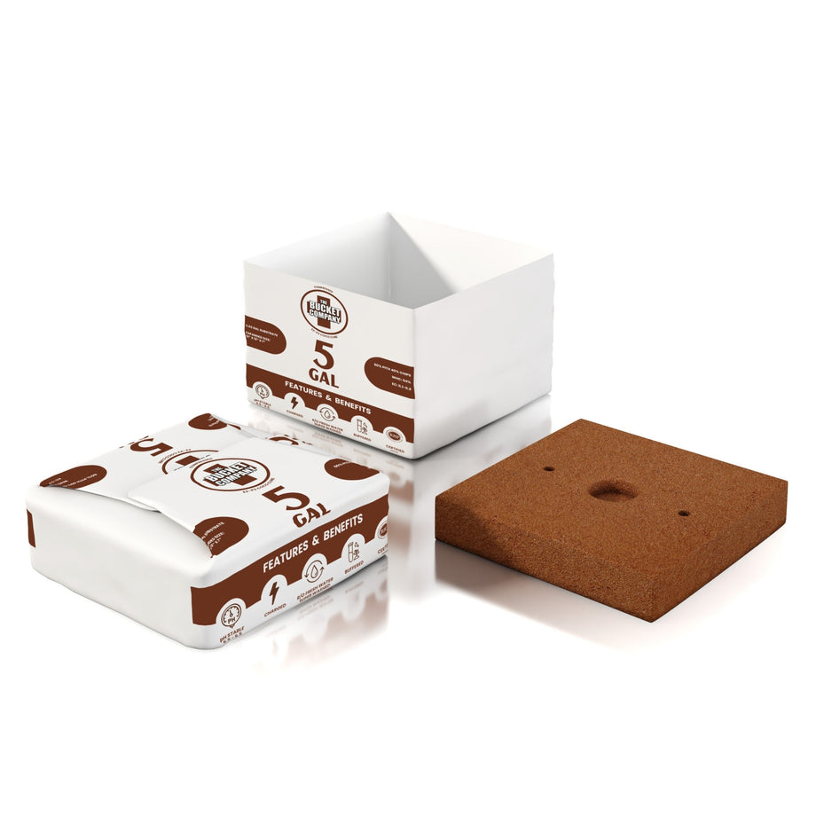 5 Gallon Coco Coir Cube Brick 54% WHC | The Bucket Company
