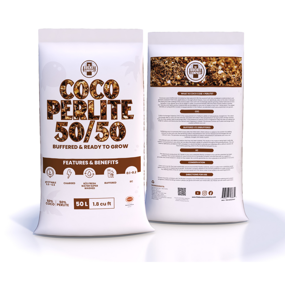 50/50 Coco Coir + Perlite Blend Loosefill 50L Bag | The Bucket Company