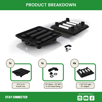 plastic trays for under plants 15.5" Ez- Pz Runoff (Drain) Tray