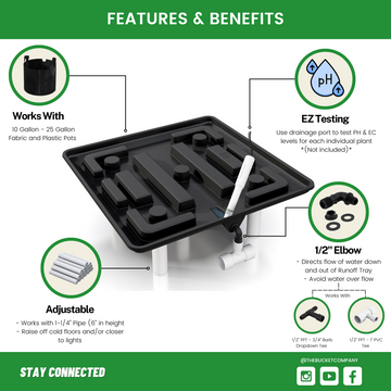 plastic plant drain tray 22" Ez-Pz Runoff Tray