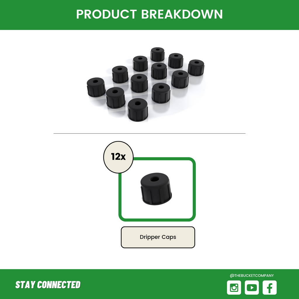 Pressure Compensating (PC) Dripper Caps for Ez-Pz Bubbler Manifold Kit