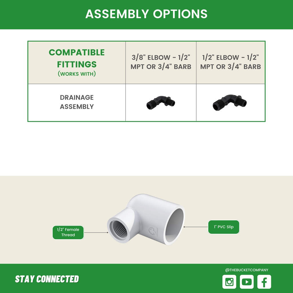 Half Inch Female Thread to One PVC Slip Fitting