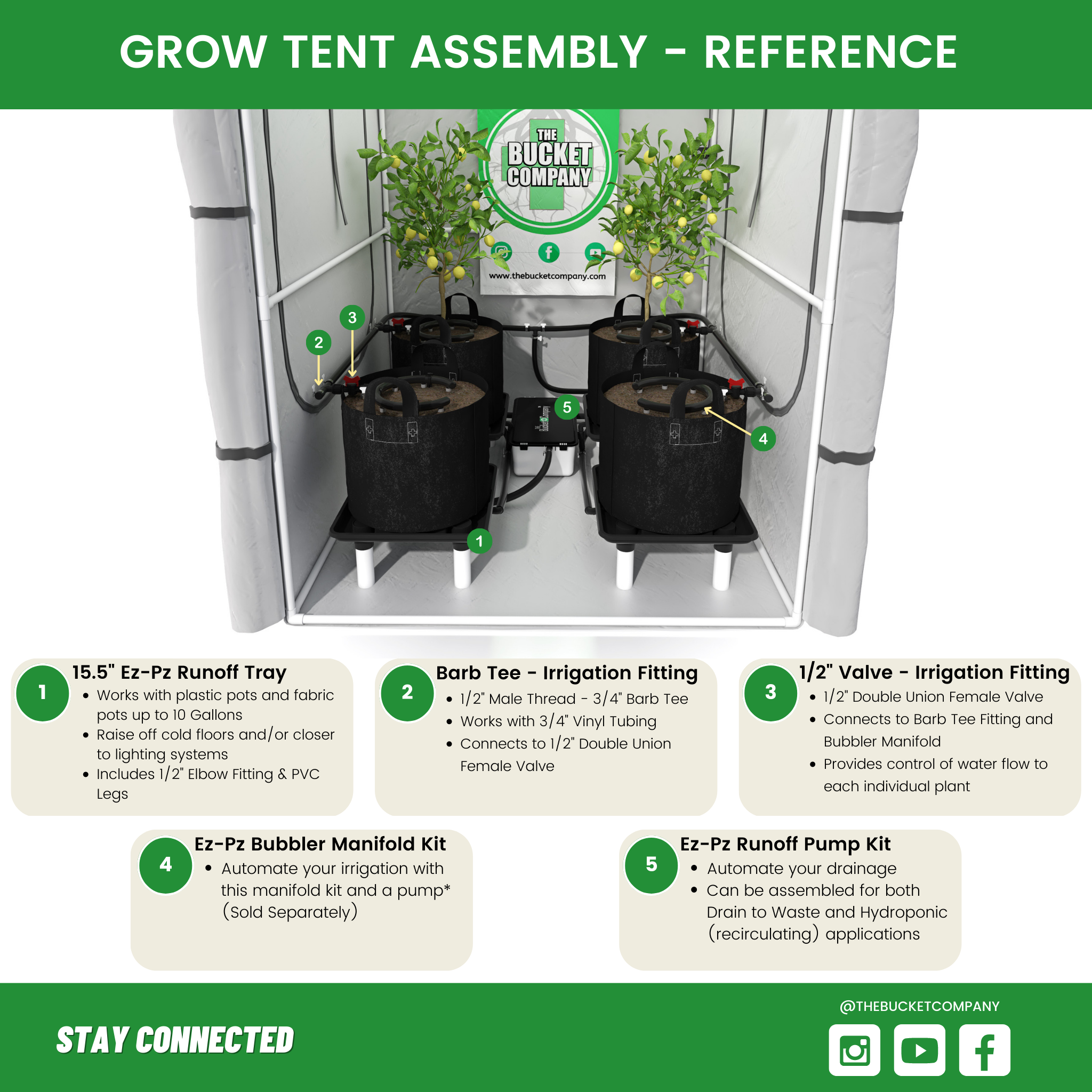 tent tray 15.5" Ez- Pz Runoff (Drain) Tray